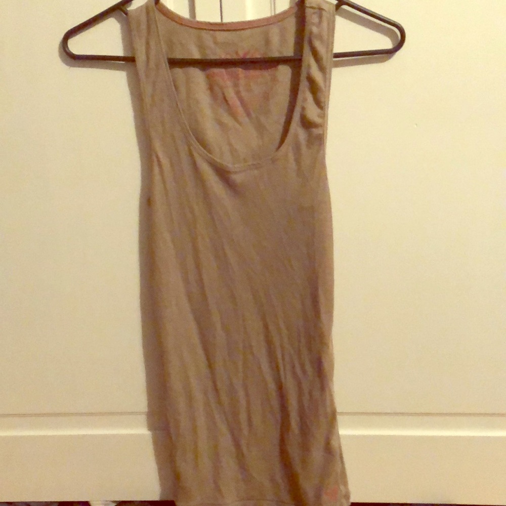 Grey ribbed tank top